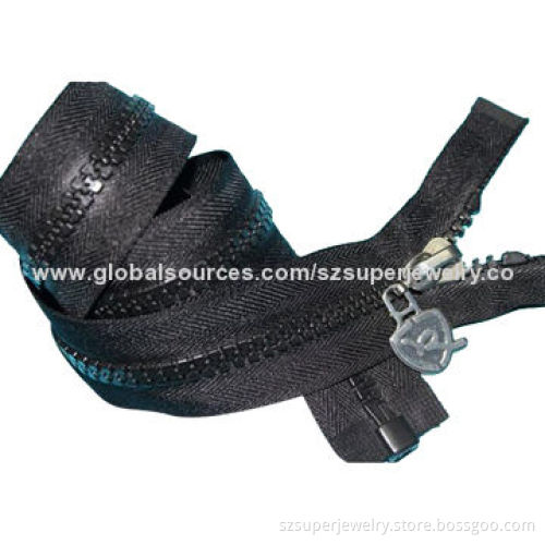 Bag open end resin zipper|resin zipper